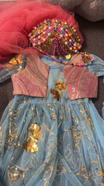 kids 3_4 years kurdish traditional clothes dress for girl and kurdish hat