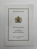 Official Queen Elizabeth II Funeral Order of Service 2022 Booklet 19/09/2022
