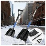 Heavy Duty Snow Shovel Wide Plastic Scoop Push Pusher Handle Winter Clearing UK