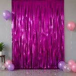 Foil Fringe Curtain Party Backdrop for Birthdays Christmas, for Events