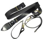 Sword Belt Black PVC Without Buckle Long & Short Sling Gold Fittings R1818