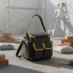 Handheld Tool Bag Multiple Pockets Hardware Storage Reinforced Base