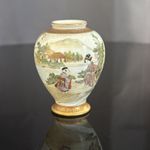 Antique Japanese Satsuma Miniature Vase, Kinkozan Mark, Meiji c1900,8cm
