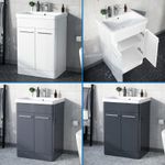 600mm Vanity Cabinet and Wash Basin Sink Floor Standing Bathroom Unit | Amie