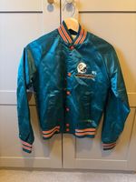 Chalk Line Miami Dolphins NFL Satin Jacket Made in USA Teal/Orange - Kids 14/15