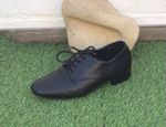 FREED of LONDON Women's Black Real Leather Dance Shoes UK5 Perforated Brogues