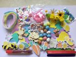 300 Pcs + CHILDRENS EASTER ART & CRAFT SET BONNET CARD MAKING ACTIVITY DIY 🐥 🪺