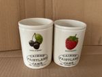 2 X  Cairns Fairyland Jams  Pottery Jar Like Keilers Dundee Marmalade