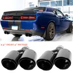 2.5'' to 4'' Carbon Rear Dual Exhaust Pipe Tail Muffler Tip For Dodge Challenger