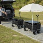 Folding Utility Cart with Table Umbrella, Waterproof Utility Cart, for Sports