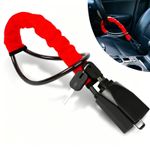 Red Seat Belt Lock Steering Wheel Lock Car Security Anti-Theft Device