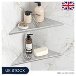 2 x Corner Shower Shelves, Grout in 304 Stainless Steel Bathroom Kitchen UK