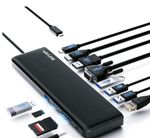 WAVLINK USB C Docking Station Triple Display 100W PD Charging for Windows/Mac