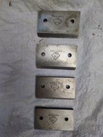 Kungelnberg Hardened & Tempered Steel Tooling Blocks/Plates, 2-Hole, Set of 4