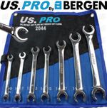 BERGEN Flare Nut Spanner Set 7pc Brake Pipe Gas Fuel Spanner Flare Wrench 8-24mm