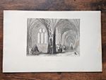Worcester Cathedral, The Cloisters - Antique Print - 1842 (Seller Ref V2)