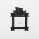 Gothic Wolf Light Switch Surround - Floral Ornamental Baroque Design