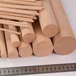 Wooden Dowel Rod 4mm-500mm Diameters x 100mm 200mm 300mm Length Wood Doweling