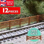 OO Gauge Railkit Wood Fencing Model Railway Fences Wooden 13 Pack 1/76  00