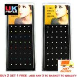 BOX SET 40 SURGICAL STEEL SILVER NOSE STUDS TINY CRYSTAL CLEAR RING GEM PIERCING