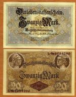 Germany, 20 Mark, 1914, P-48b, aUNC