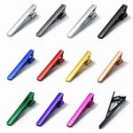 Mens Metal Steel Tie Clip Chrome Necktie Bar Clasp Practical Plain Pins