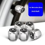 4x Black AMG Tyre Valve Caps Dust Covers For Mercedes Benz A C E Class S GLK GLE