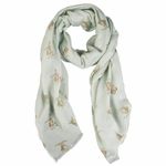Wrendale Designs Leaping Hare Design Scarf with Gift Bag - Gift Idea for Women