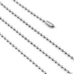 7" - 40" DOG TAG NECKLACE BALL CHAIN ARMY MILITARY STAINLESS STEEL SILVER MENS