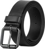 Mens Genuine Leather Belts Full Grain Jeans Belt Black Brown High Quality