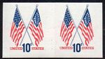 1519a 10c Flag imperf coil pair MNH