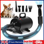 2800W Dog Hair Dryer Pet Grooming Blaster Blower Dryer 5 Nozzles Blaster Uqxibzk