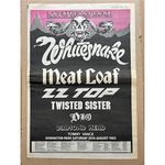 WHITESNAKE MONSTERS OF ROCK 1983(A) POSTER SIZED original music press advert fro