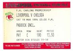 Ticket 1993/94 Liverpool v Chelsea FA Carling Premiership