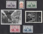 1947 Centenary Int'l  Philatelic Expo NYC 5 sets labels MLH & 6 photos Free Ship