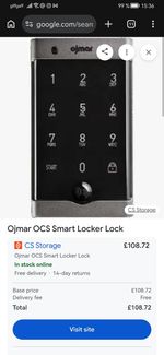 Ojmar Smart Locker System Smart Lock Bluetooth and App Control  With Pincode