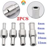 Non Return One Way Check Valve 2PC 4/6/8/10/12mm for Fuel Line Oil Petrol Diesel
