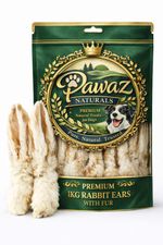 1kg Natural Air-Dried Rabbit Ears with Fur – Healthy Dog Treats