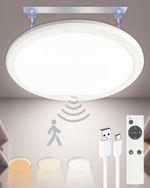 Rechargeable Motion Sensor Ceiling Light with Remote, 7500mAh Battery Operated