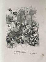 Engraving Fables by Florian Drawing JJ Grandville 'The Fox Who Preaches'