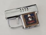 Corona Chrome Pistol-Shaped Lighter 1970s Vintage