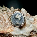 Genuine 1st Century BC Greek Athena And Eagle Coin In 14k YG Filled Pendant