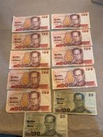 Thailand Banknotes Lot (Rama IX) 11 Notes 100 & 20 Baht Assorted 1990