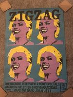 Debbie Harry Blondie Original Vintage Zigzag Magazine Punk Poster 1980 