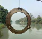12" Brass Porthole Mirror Wall Decor Large Working Ship Cabin Window