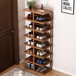 6/8 Tier Vertical Shoe Rack Tall Shoe Tower Storage Shelf Organizer Shoe Tower