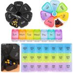 LARGE 7 DAY PILL BOX VITAMIN TABLET HOLDER CONTAINER ORGANISER DISPENSER STORAGE