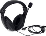 R114 Walkie Talkie Earpiece, Passive Noise-Cancelling Overhead Headset 2 Pin Rad