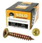 Timco SOLO YELLOW POZI COUNTERSUNK WOODSCREW WOOD SCREWS Flat Phillips Head ZINC