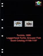 $2.65 Scott Value - 1999 TUNISIA Turtle Fish Mediterranean scarcer CV MNH NH UMM